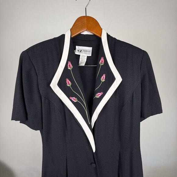 Vintage Romantic Floral Embroidery Vintage Ankle Length Dress - Picture 7 of 9